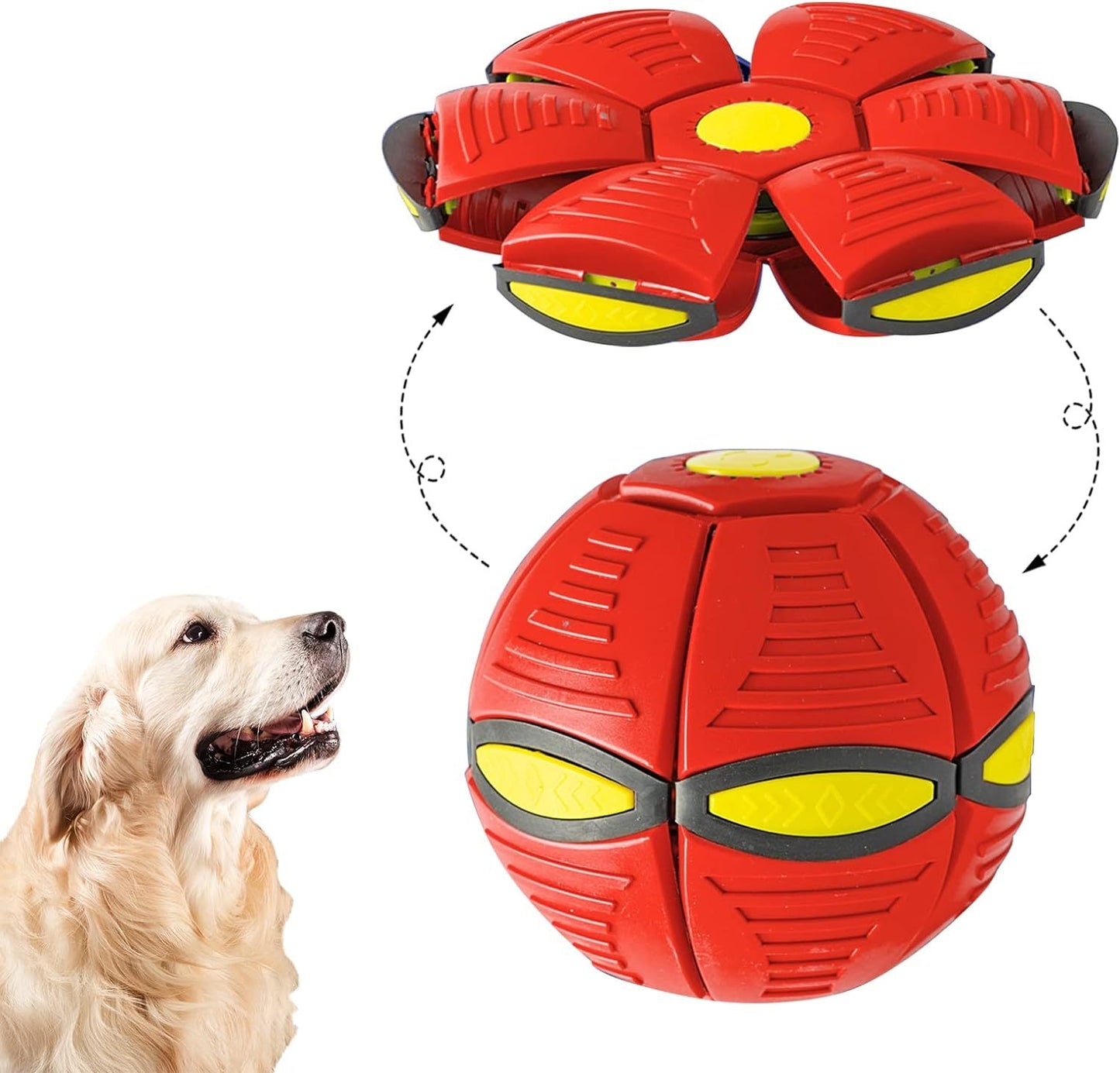 Fliegender UFO-Ball für Hunde – Spielzeug mit magischen Lichteffekten
