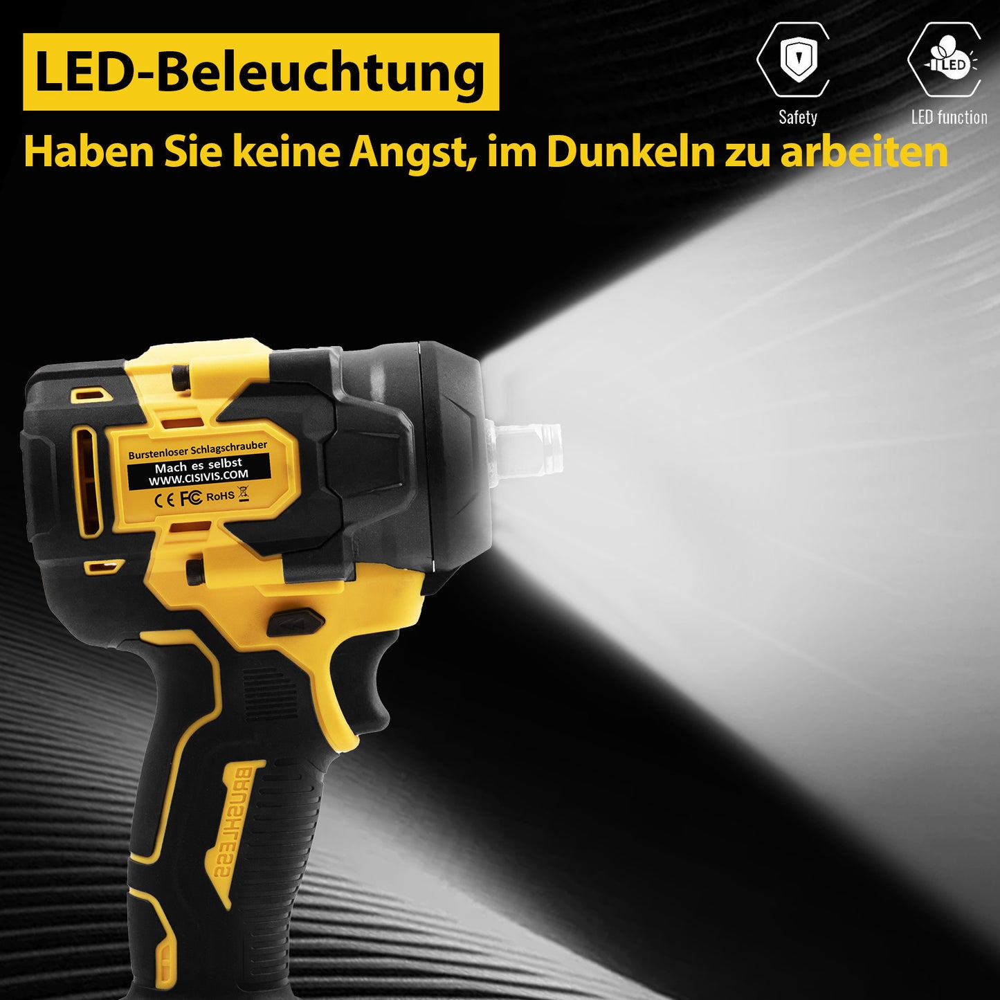 500N Original Pin Impact Wrench Bare Machine DE