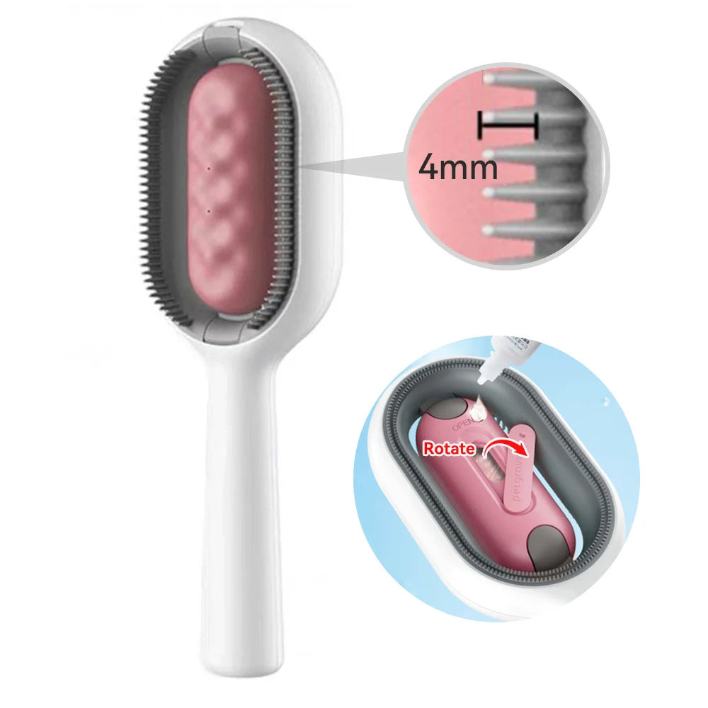2-in-1 Auto-Reinigungsbürste und Katzenpflegebürste