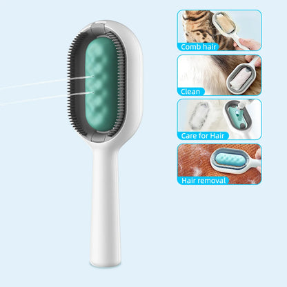 2-in-1 Auto-Reinigungsbürste und Katzenpflegebürste