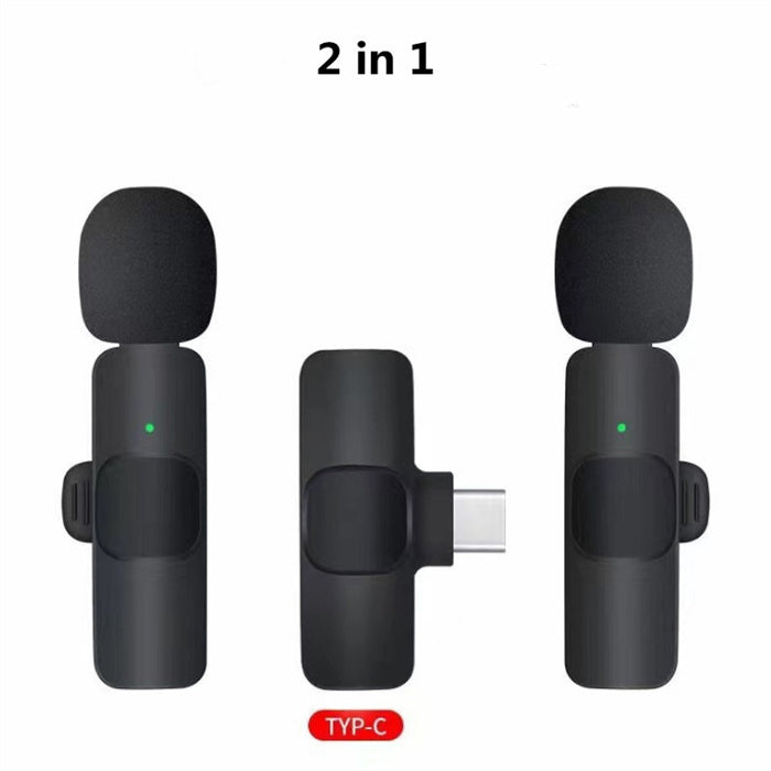 Kabelloses Lavalier-Mikrofon – Tragbares Mini-Mikrofon für Audio- und Videoaufnahmen